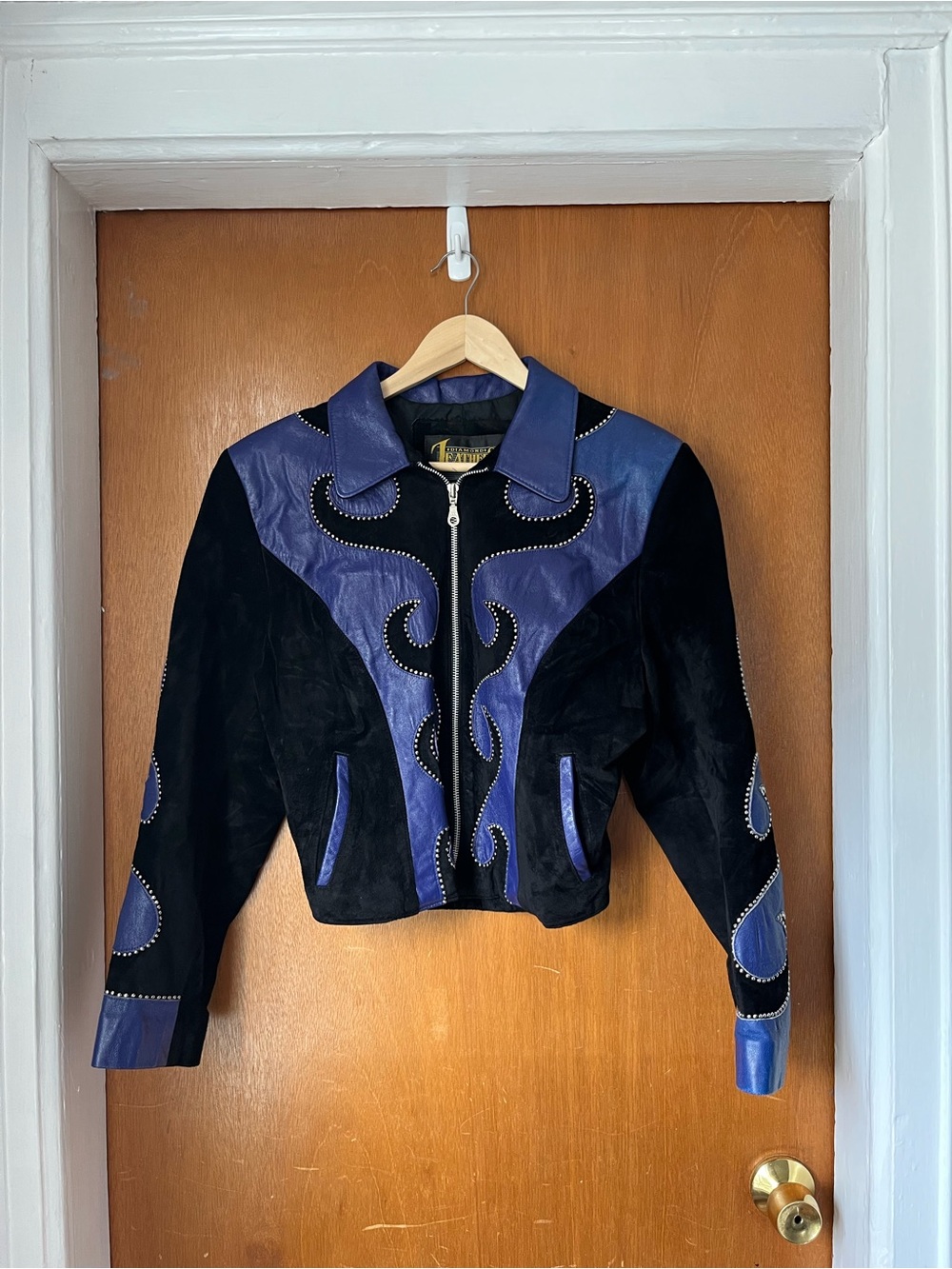 •Vintage Diamond Leathers leather jacket• Size 12